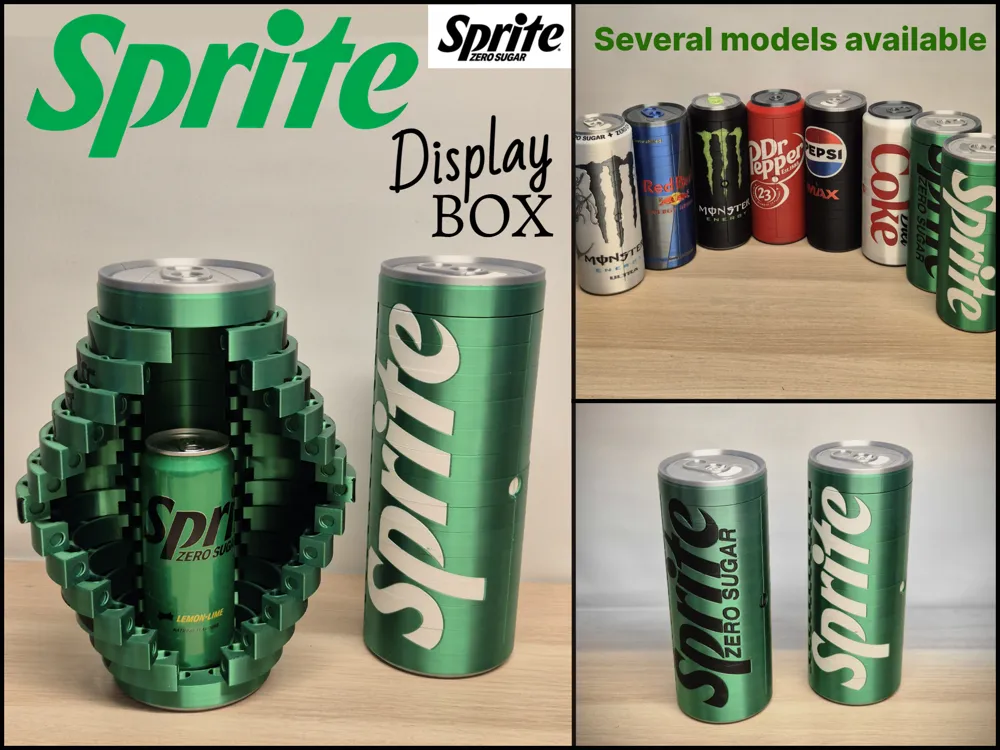 Sprite and Sprite Zero folding door display box - Free 3D Print Model ...