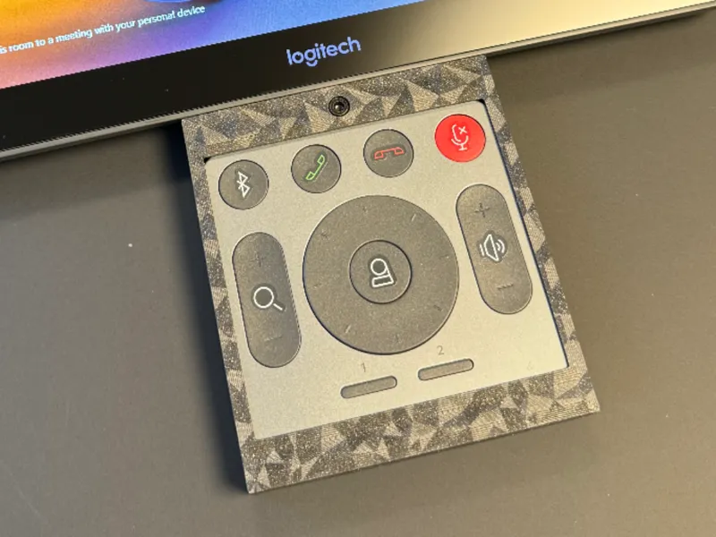 Logitech Meetup remote holder