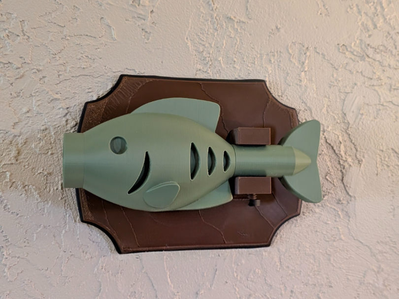 giant brick style fish "Billy Bass" wall decor