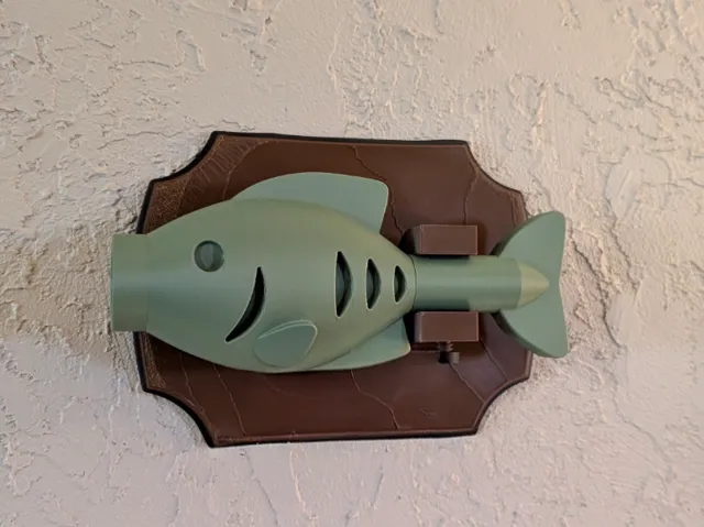 giant brick style fish "Billy Bass" wall decor