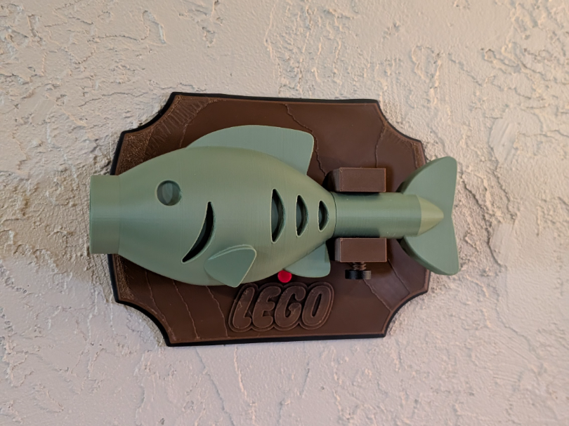 giant brick style fish "Billy Bass" wall decor