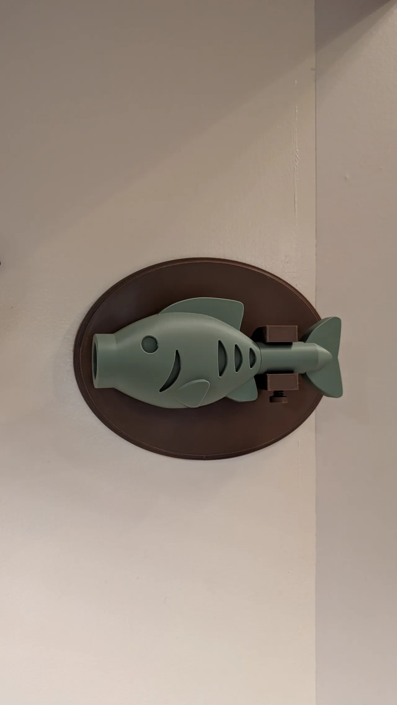 giant brick style fish "Billy Bass" wall decor view 2