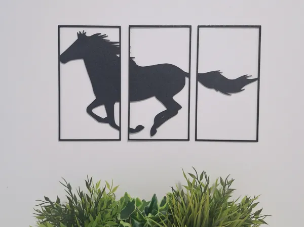 Sculpture murale de cheval