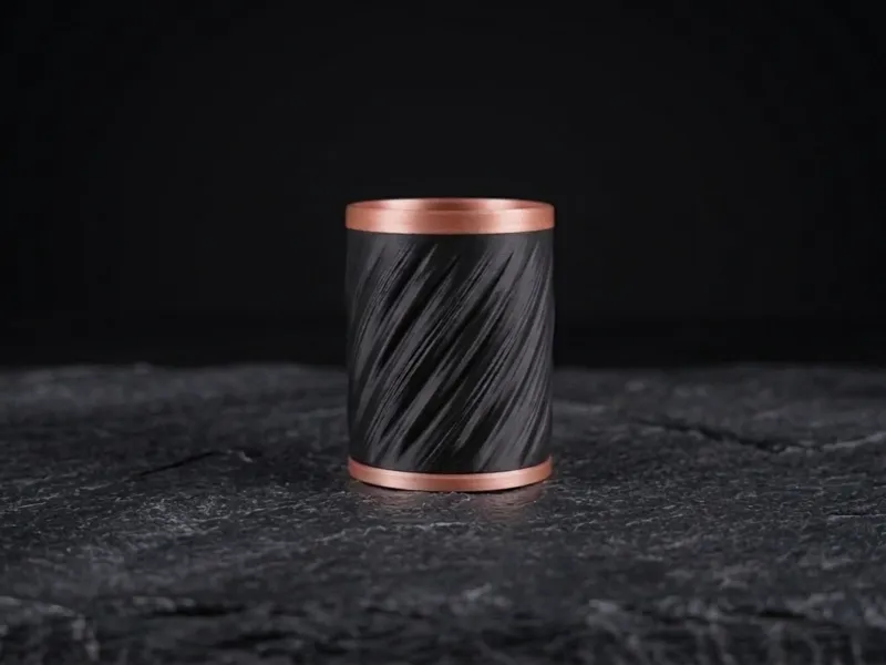 Spiral Pen Holder with Copper Accents