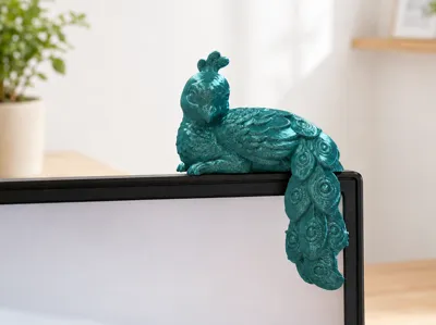 Peacock Monitor Buddy – Elegant Screen Topper