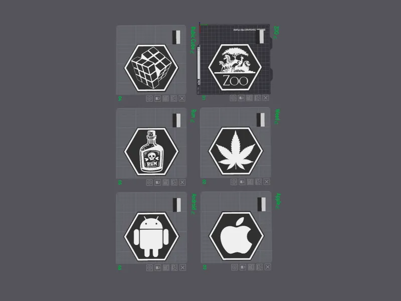 Hexagon Wall Art Mix Set #2 Without AMS