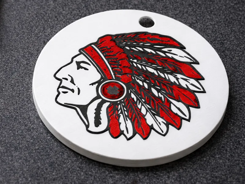 Native American Trio - Coaster, Logo, Medal