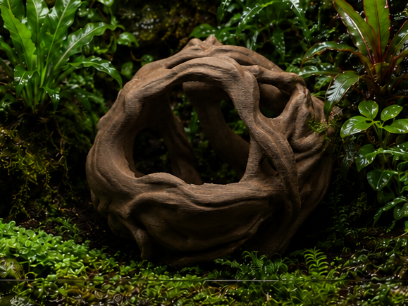 Organic Root Orb Hideout - Terrarium & Aquarium