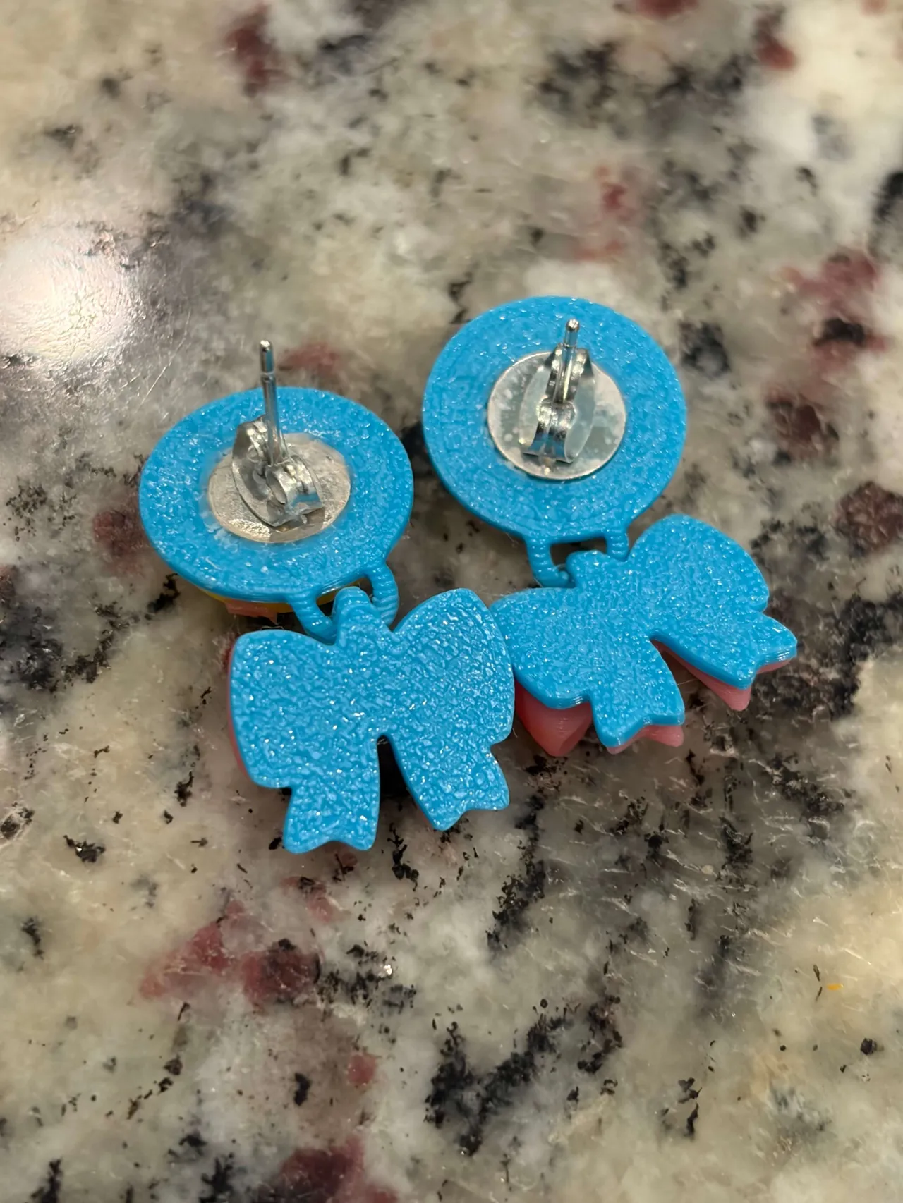 Softball/Baseball w/ Bow Stud Earrings view 4