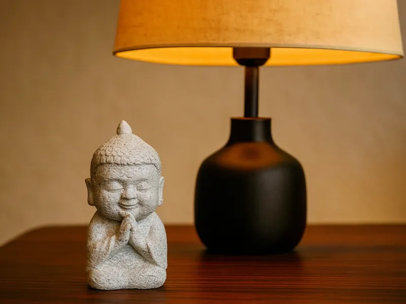 Cute meditating Buddha statue