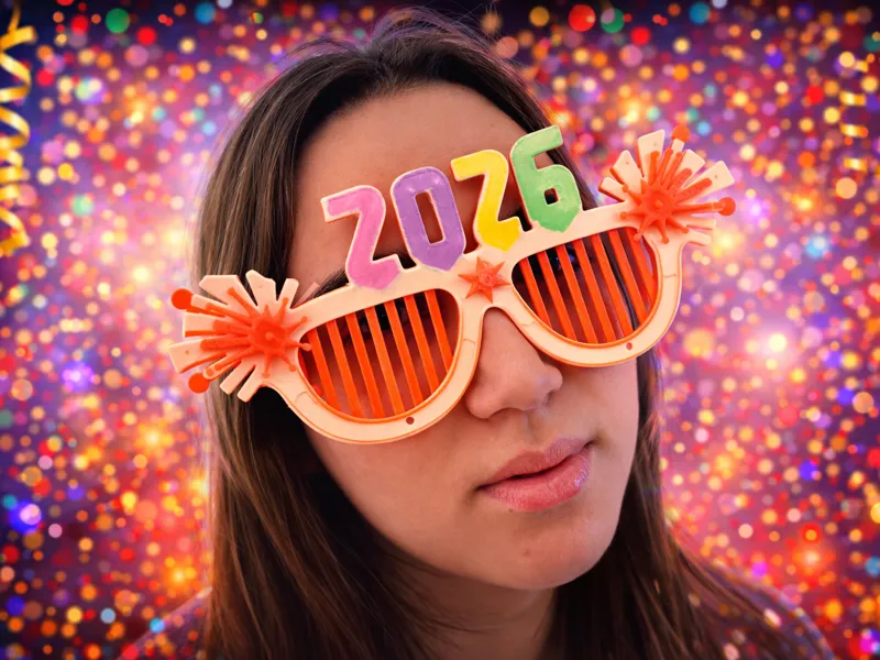 New Year 2026 Glasses – Fireworks Party Edition
