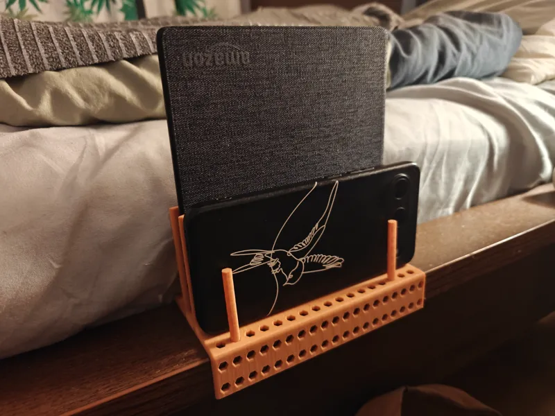 Holder for ebook/phone/tablet/watch for ikea bed