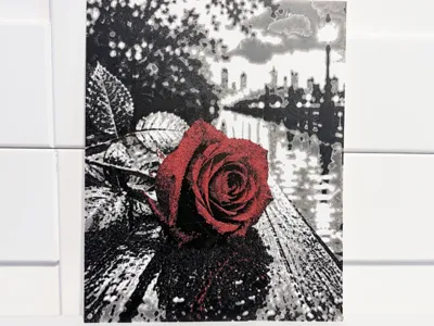 Crimson Rose | Color Pop Romantic Wall Art