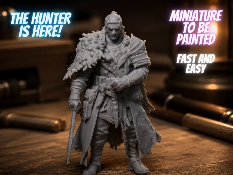 Cacciatore Fantasy – Miniatura Guerriero 3D