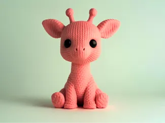 Knitted Giraffe - Cute Animals - No AMS 