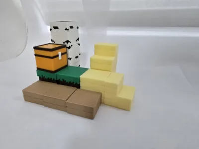 Model Made From Blocks Minecraft wooden blocks by 3DBURI MakerWorld: Download Free 3D Models