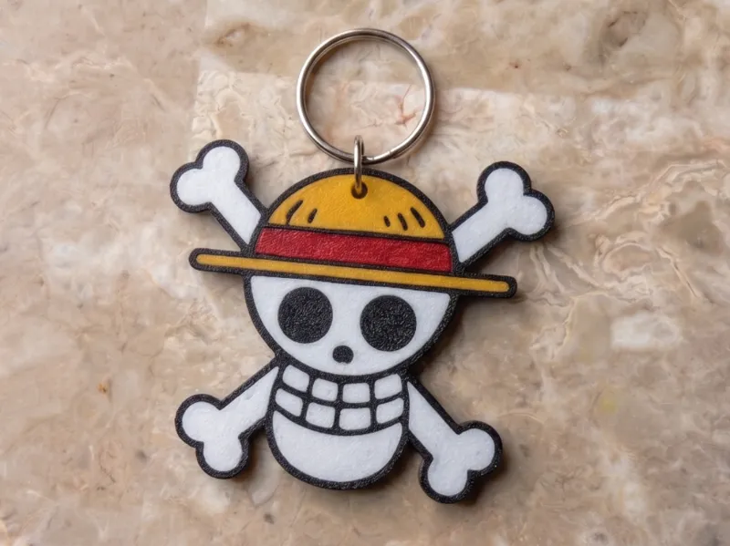 One Piece Keychain - Anime Multicolor Print