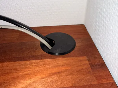 Desk Cable Grommet Ø55 mm with Lid (25 mm depth)