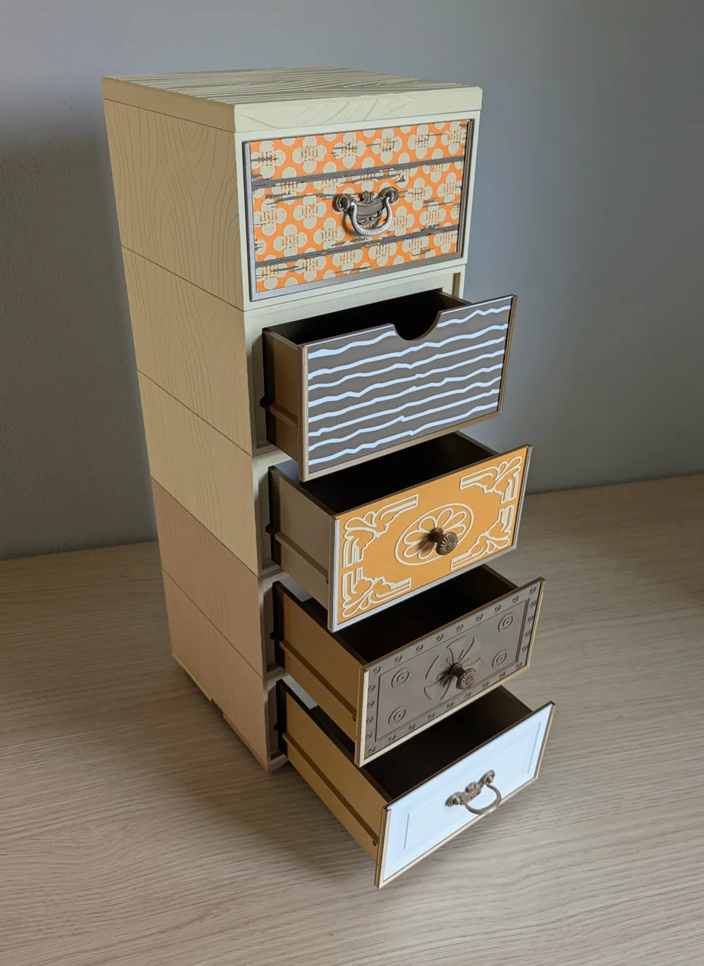 Stackable Drawer 3d Model Stackable Drawers Mix and Match Modular Organizer - Free 3D Print Model ...