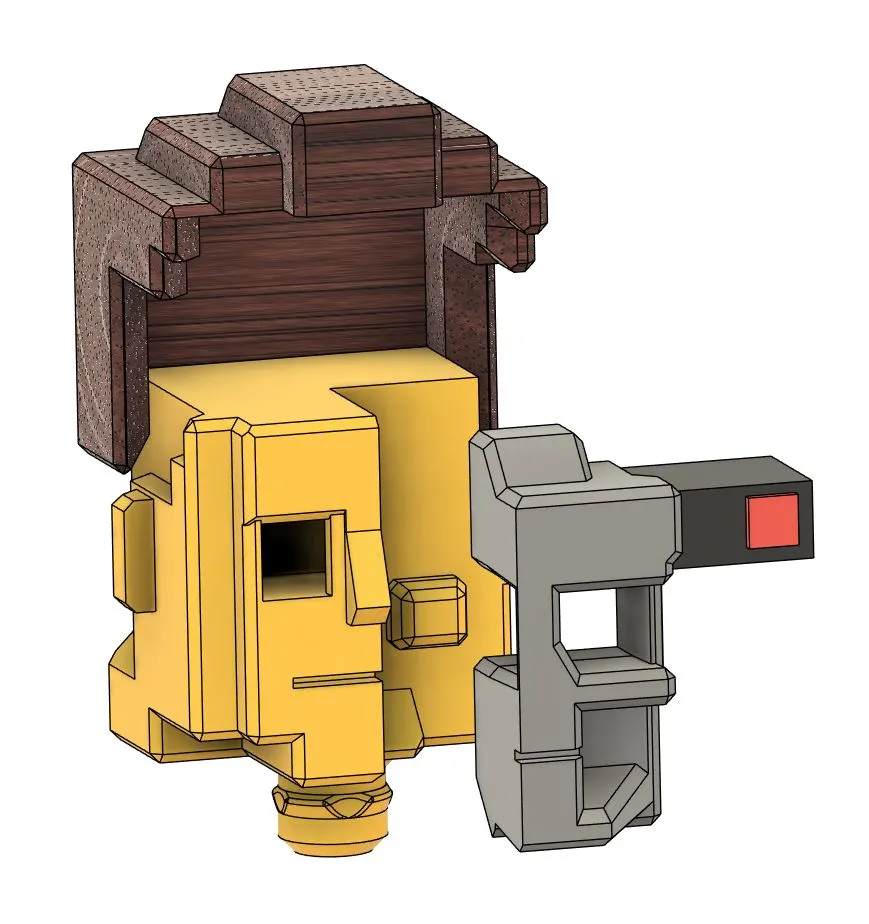 Minecraft Terminator (T-800) with Weapons by Spennolio MakerWorld ...