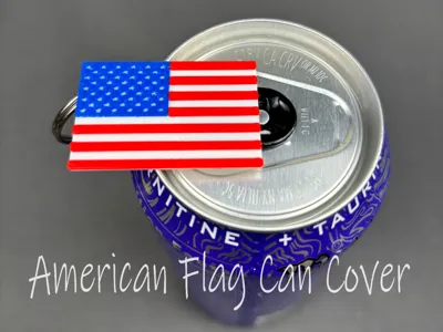 American Flag Soda Can Cover