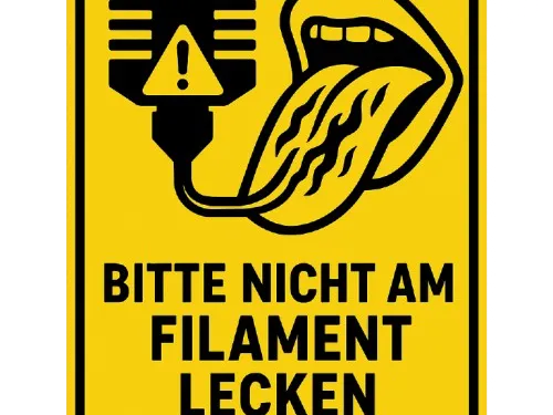 Warnschild 3D Druck 