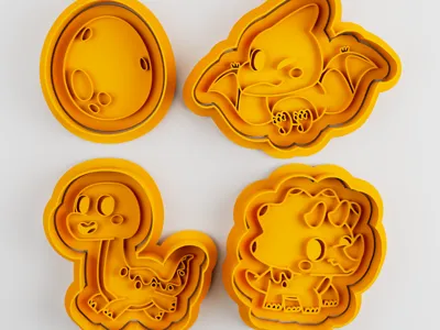 Cute Dinosaur Cookie Cutter Set