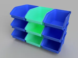 Scalable, Stackable, Support-Free Storage Bin