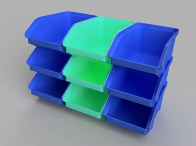 Scalable, Stackable, Support-Free Storage Bin