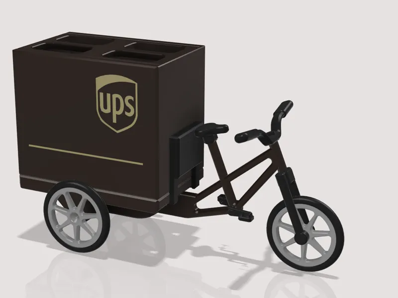 Cargo bike model UPS desk organizer