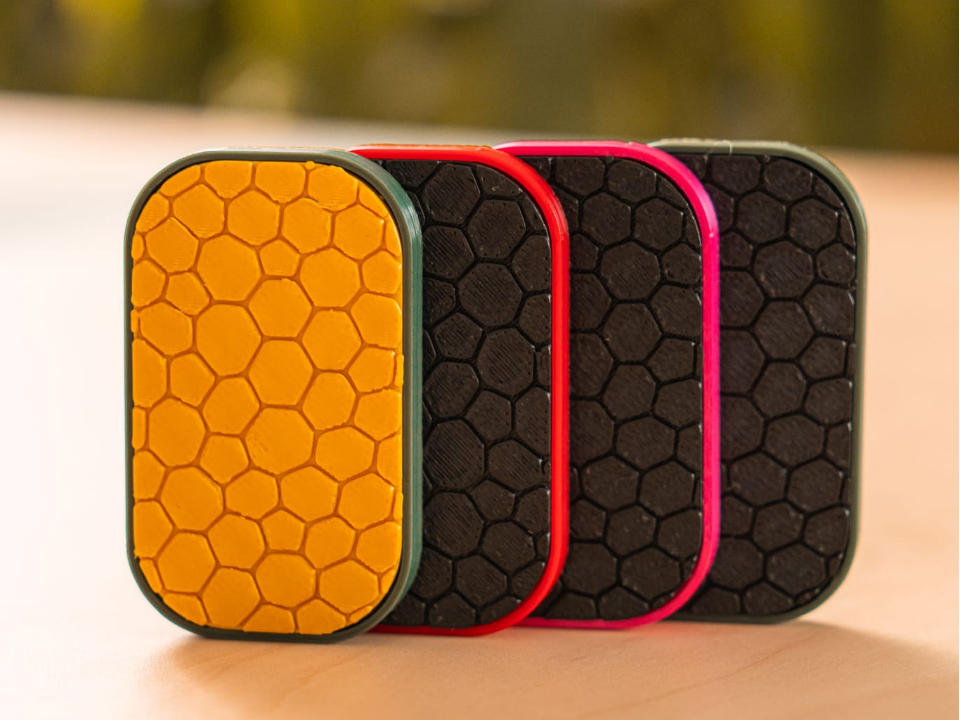 Hexagon Magnetic Fidget Slider 8x2 Neodium Magnet 3D model