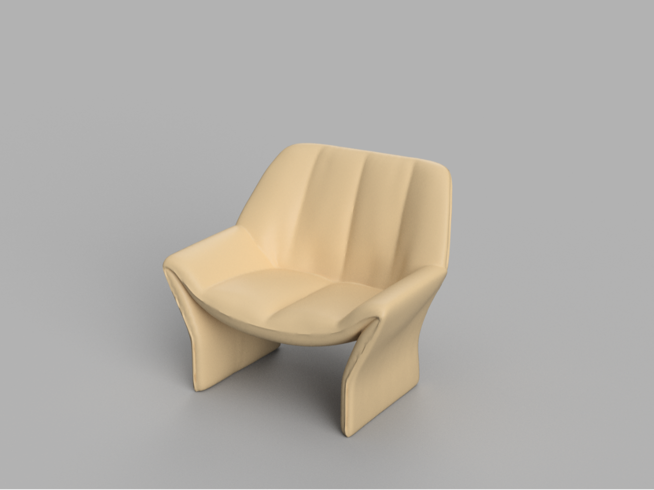 Modern Sculpted Lounge Chair Mini