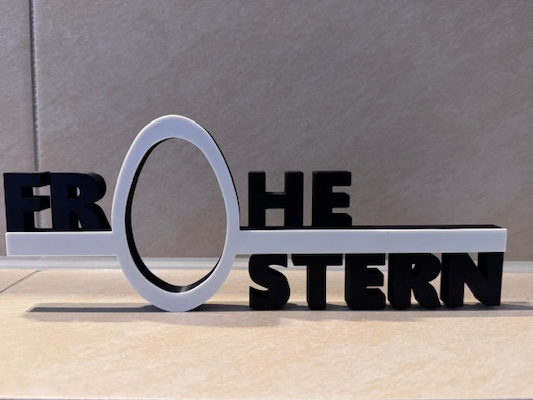 Oster Deko Schriftzug "Frohe Ostern"