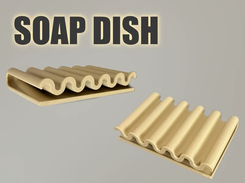 Wavy Soap Dish -Stylish & Functional Draining Tray