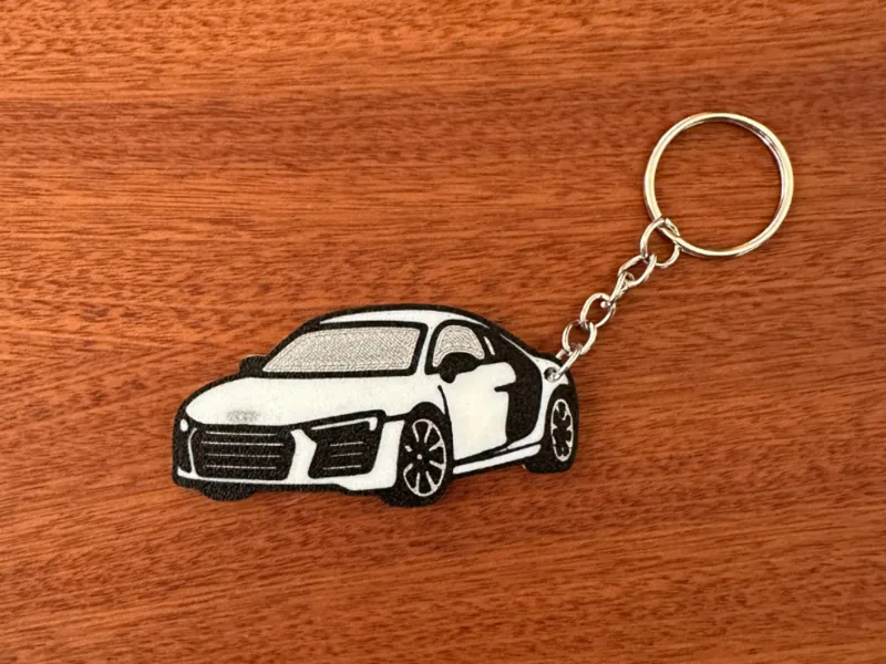Audi R8 Tooned Keychain