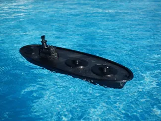 Pool toys - battleship & submarine