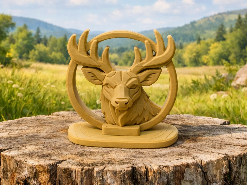 Waldwappen Hirsch im Ring