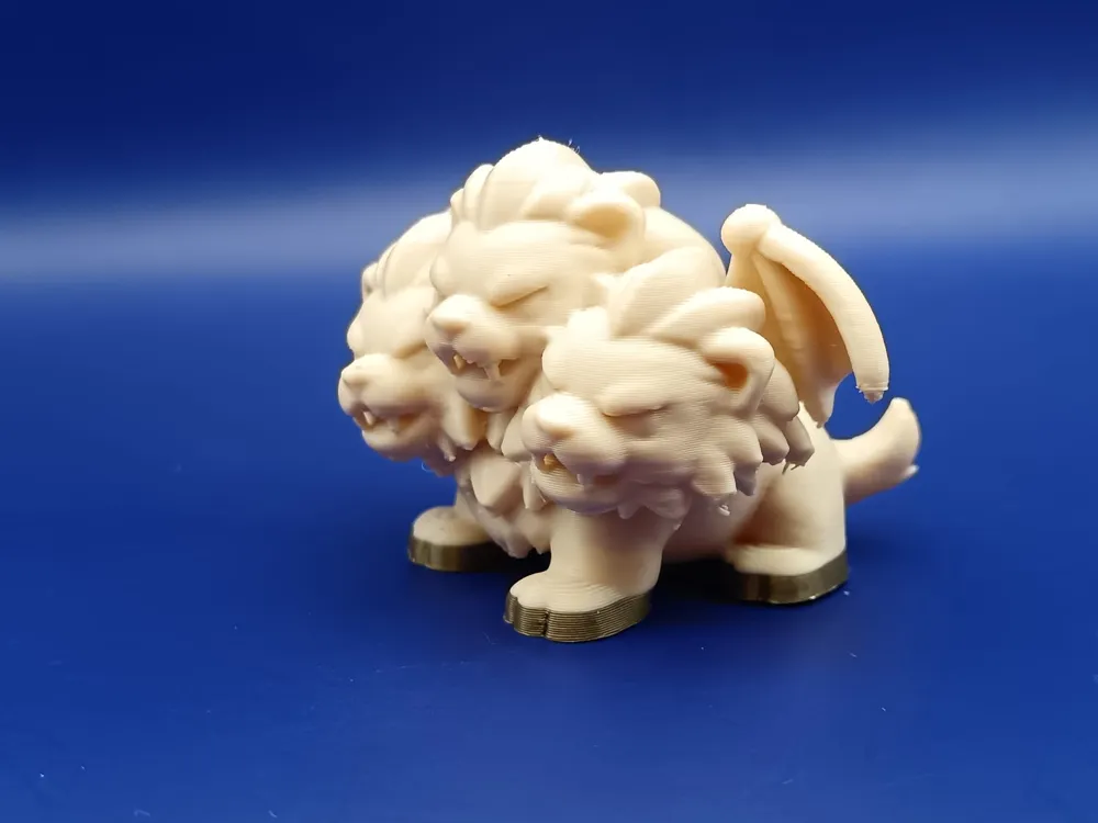 Chibi Three Headed Lion Chimera - Free 3D Print Model - MakerWorld