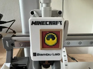 Minecraft Clock Extruder Front Cover- A1 & A1 Mini