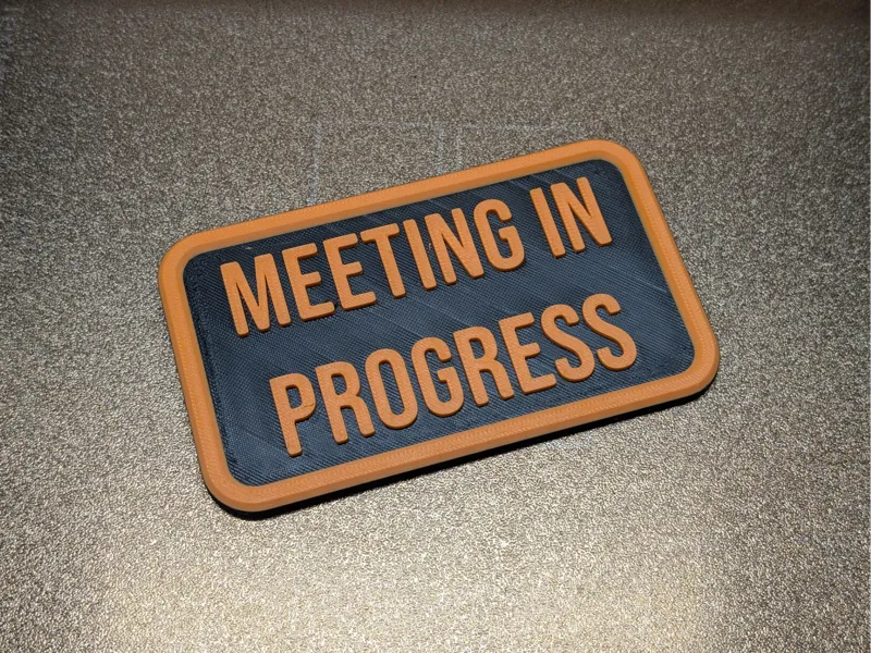 Meeting In Progress Sign - 3" x 5"
