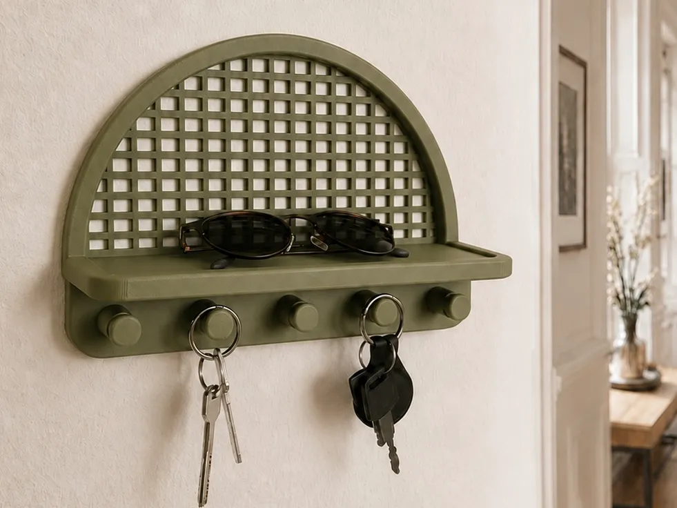Organizador: Arched Grid Entryway Organizer & Key Holder. Referencia del modelo original.