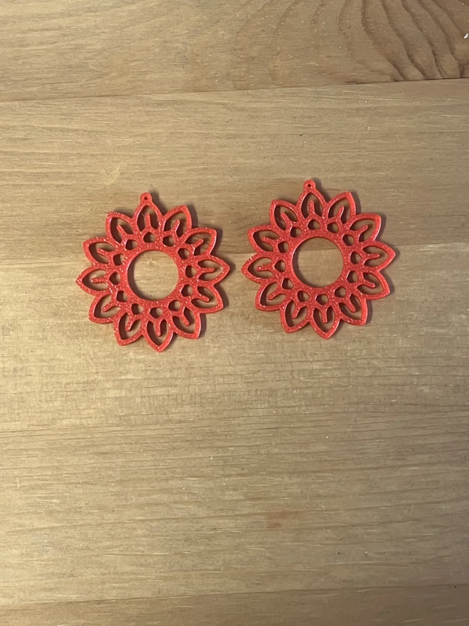 flower earrings view 2