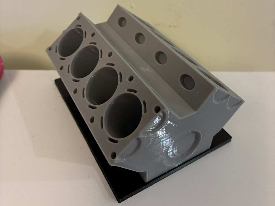 v8 engine on the desk