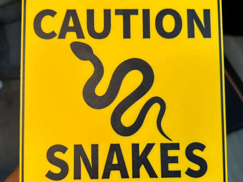 Snake Warning Sign