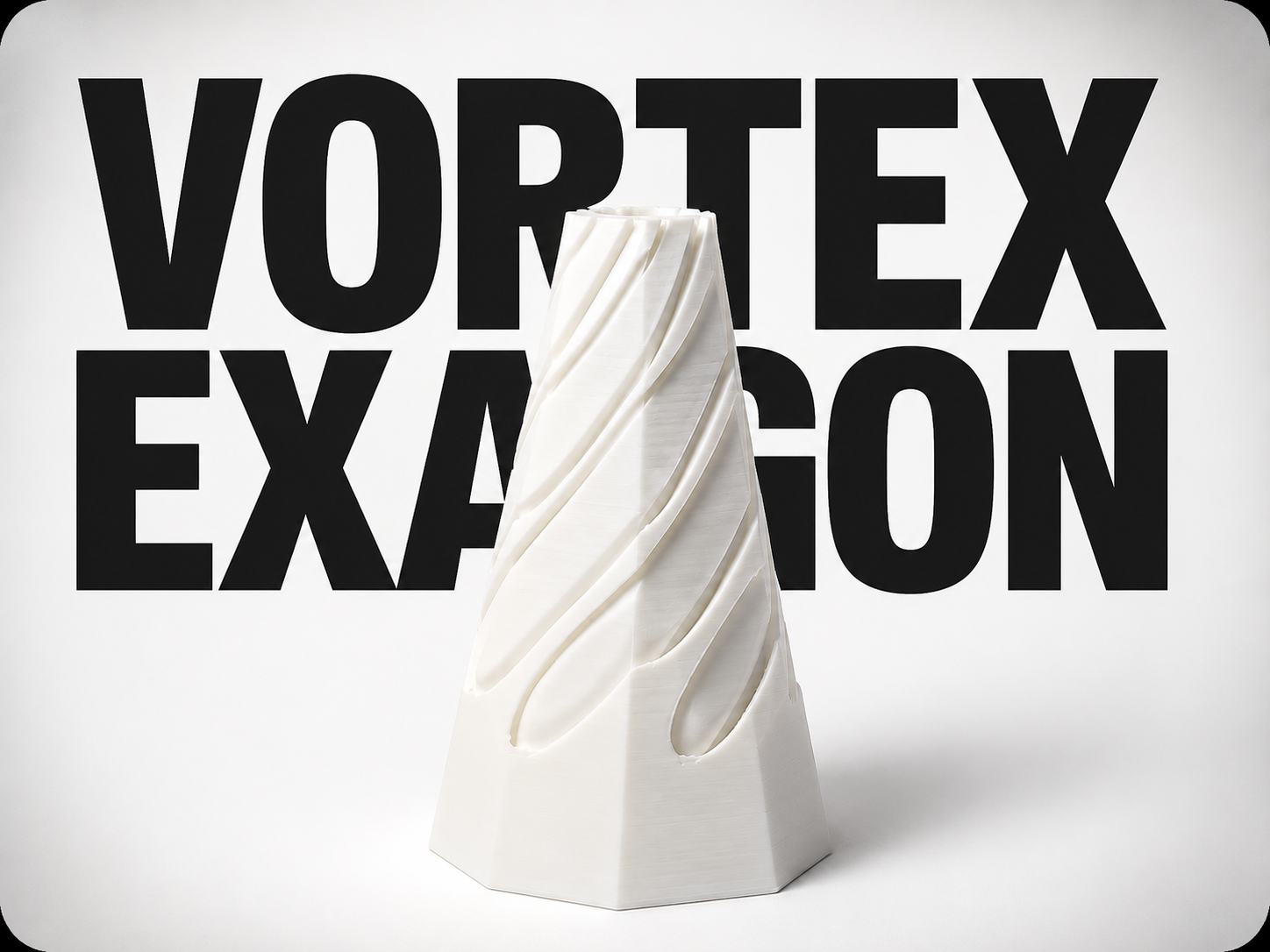 VORTEX EXAGON – Geometric Twist Sculpture