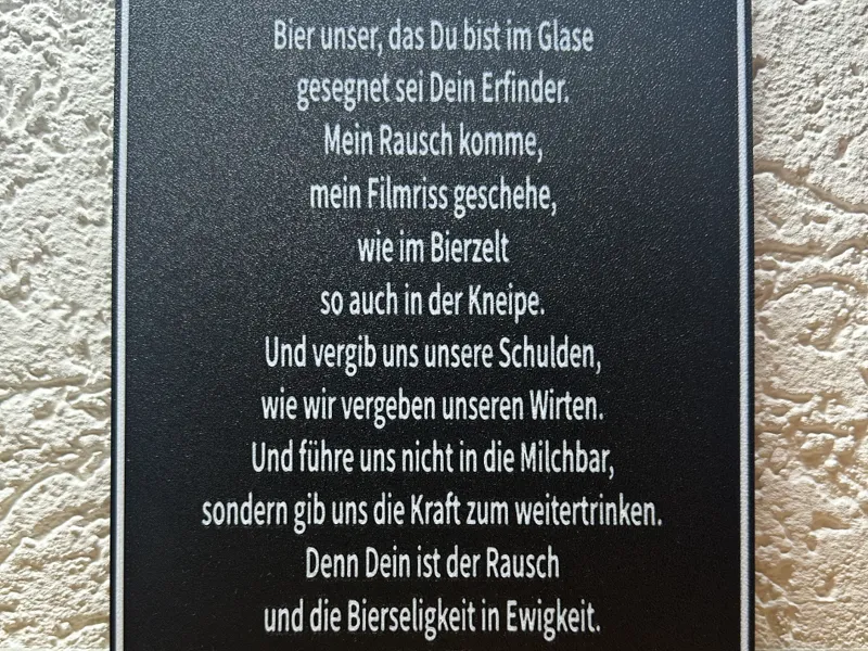 Schild Bier unser