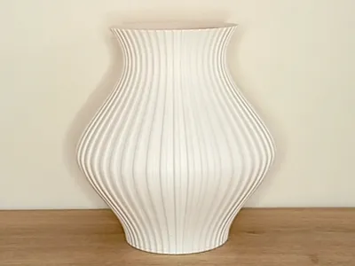 Vase "Striated Pebble" (Designed for Water Bottle)