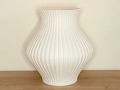 Vase "Galet Strié" (Conçu pour Bouteille d'eau)