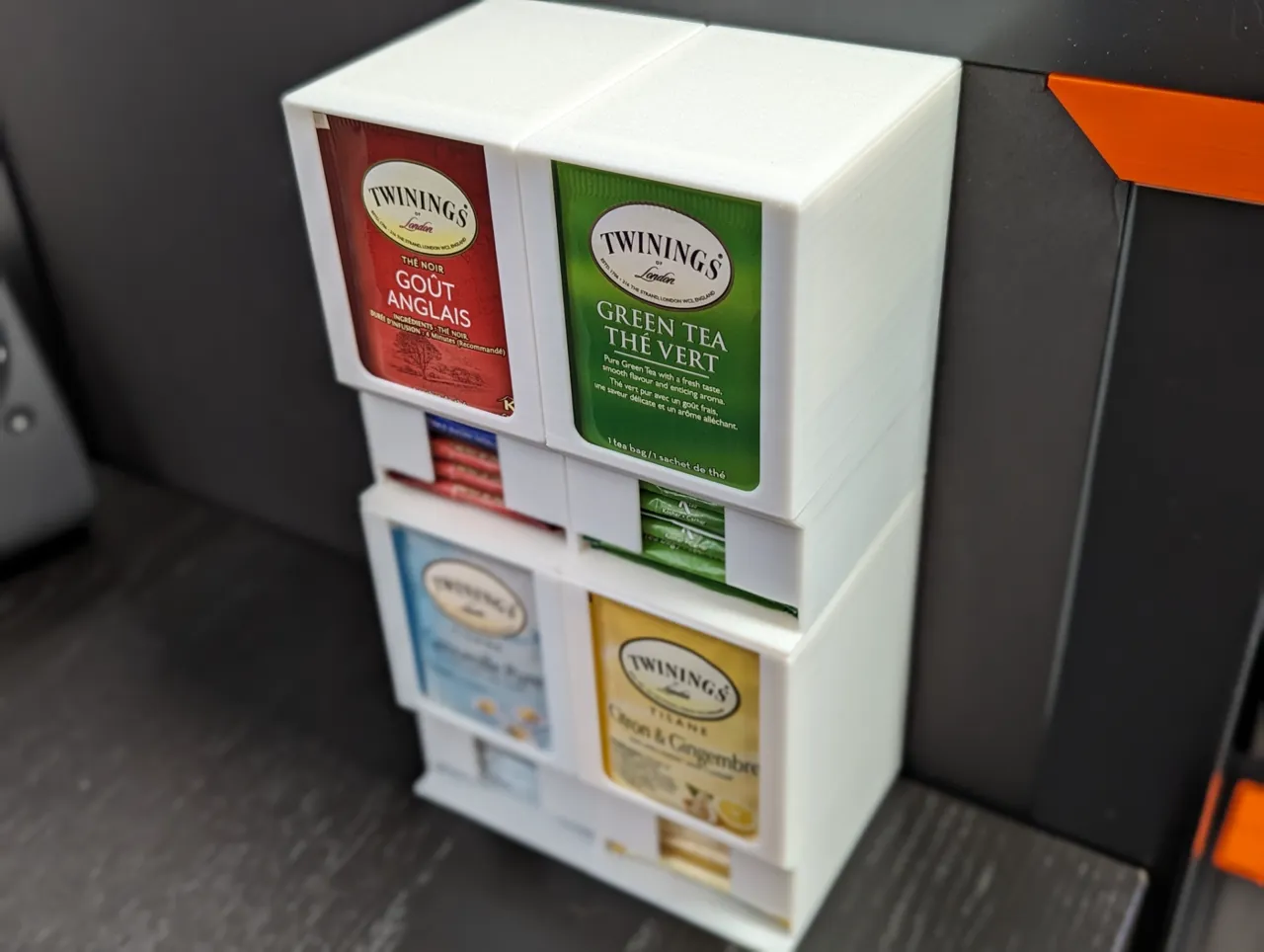 (Parametric) Tea Storage Box Organizer view 2