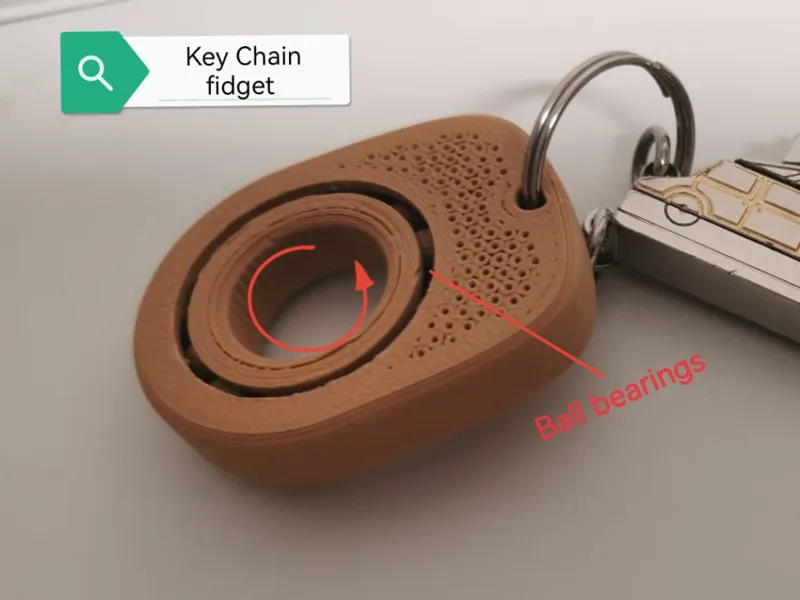 Keychain rectangle fidget Keyspinner 